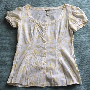 Banana Republic | Yellow & White Daisy Top